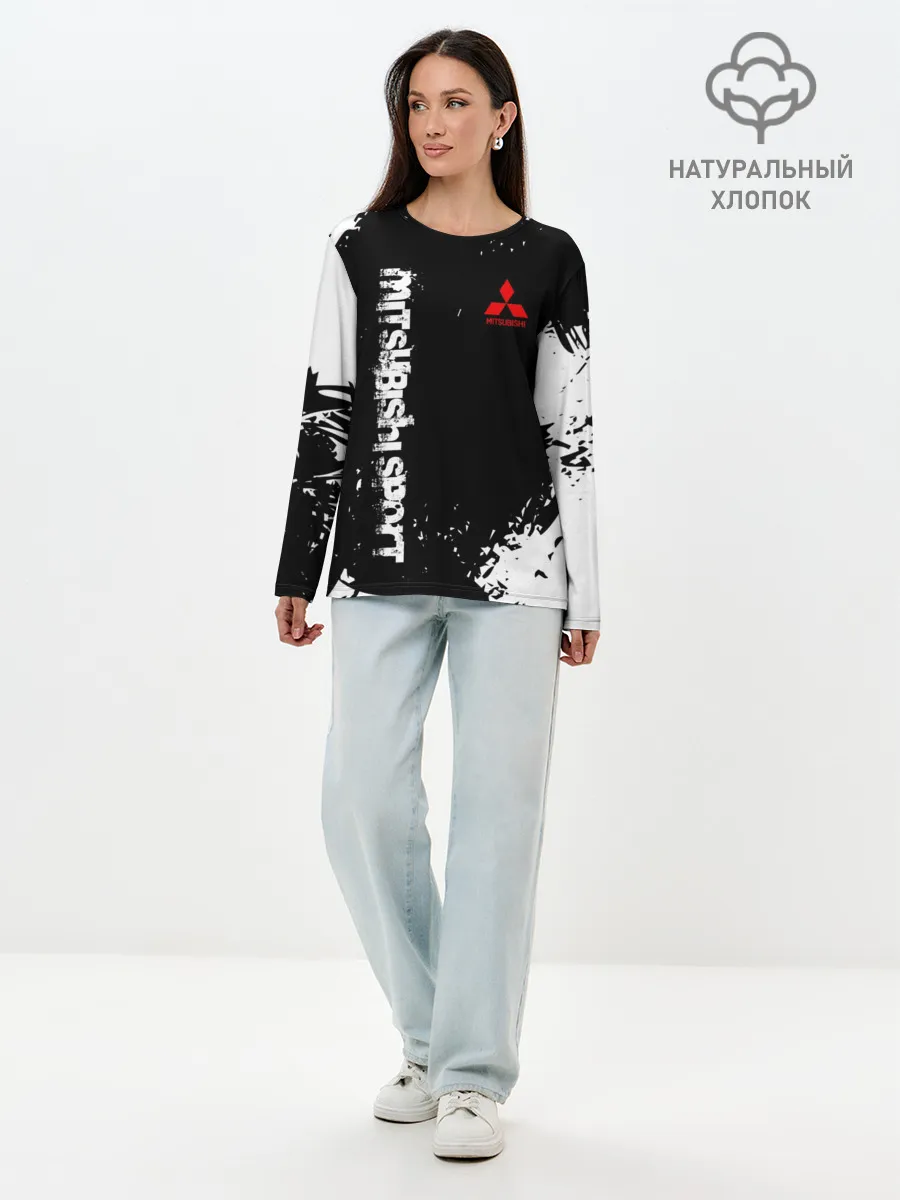 Лонгслив женский. Хлопок / MITSUBISHI SPORT