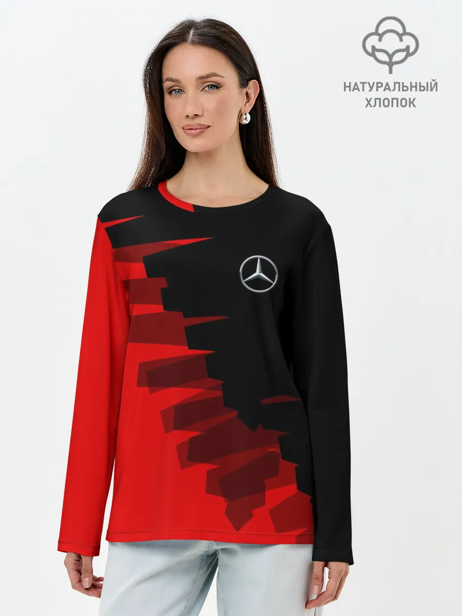 Лонгслив женский. Хлопок / MERCEDES BENZ SPORT