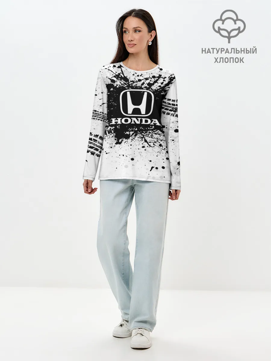 Лонгслив женский. Хлопок / Honda