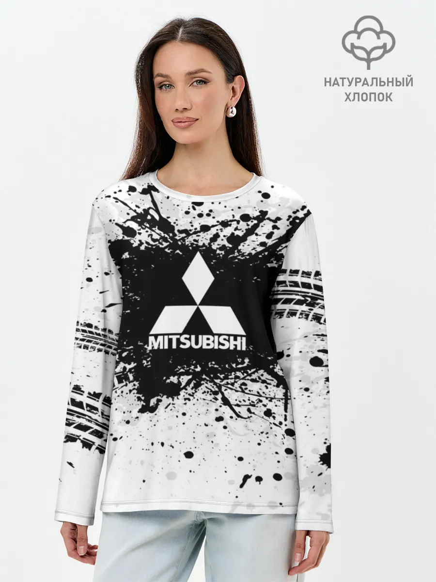 Лонгслив женский. Хлопок / Mitsubishi