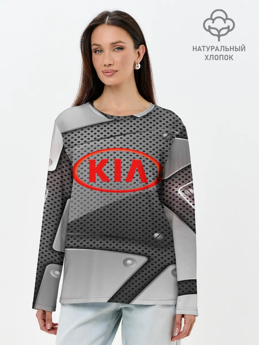 Лонгслив женский. Хлопок / KIA metalic 2018