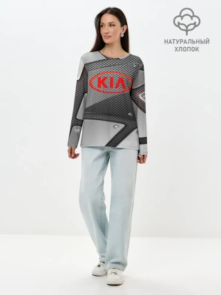 Лонгслив женский. Хлопок / KIA metalic 2018