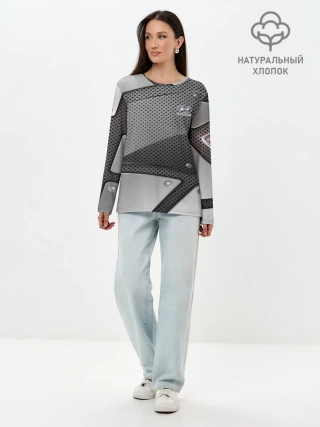 Лонгслив женский. Хлопок / Hyundai metalic motors