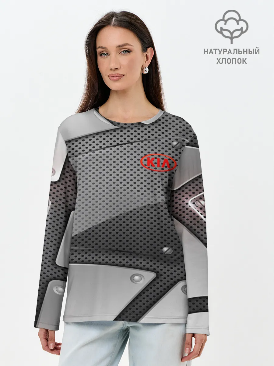 Лонгслив женский. Хлопок / KIA metalic motors