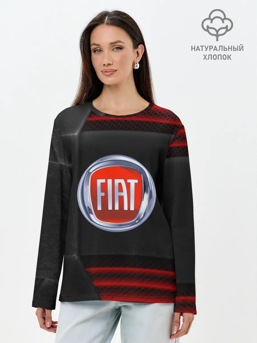Лонгслив женский. Хлопок / FIAT auto sport