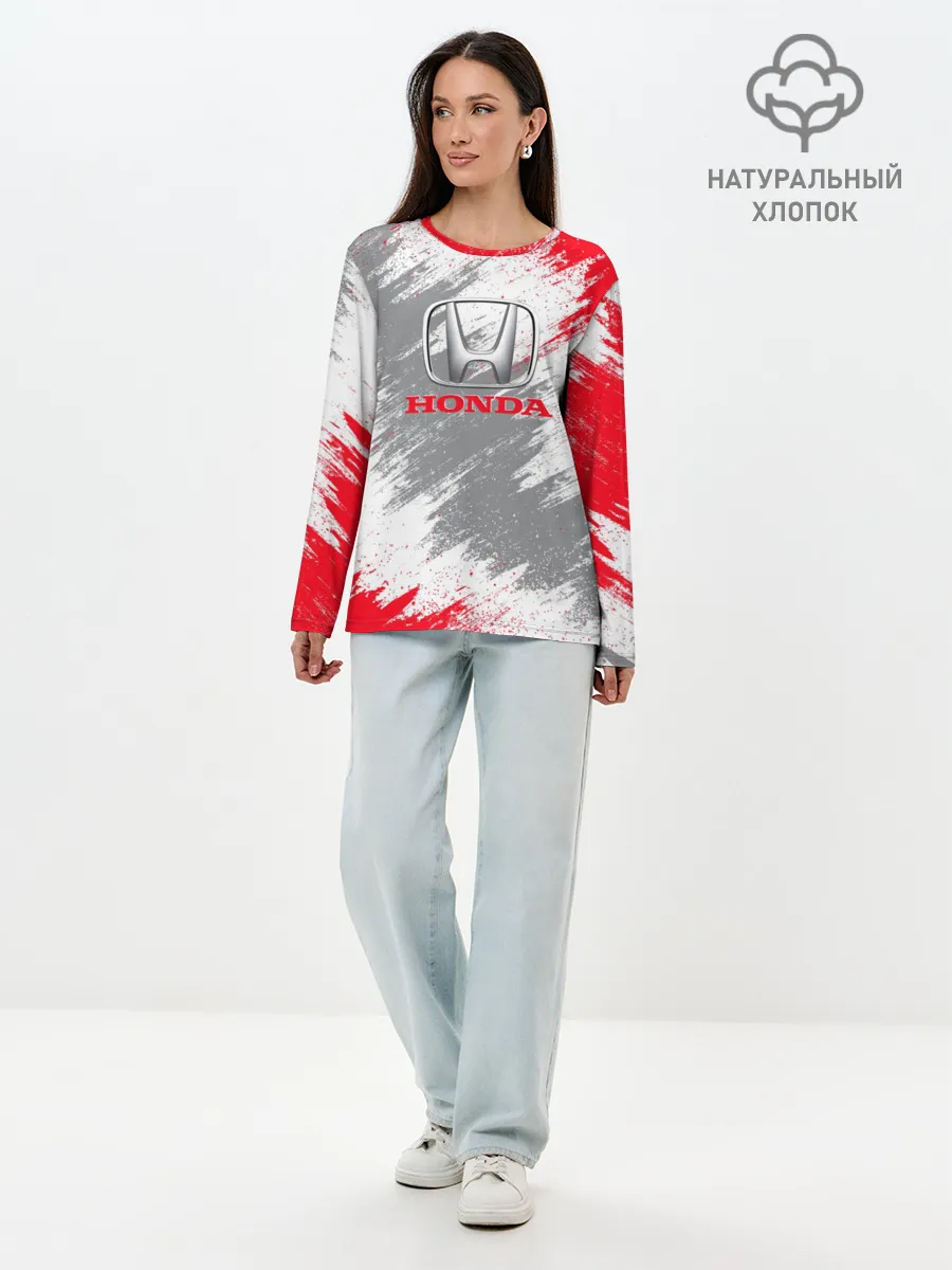 Лонгслив женский. Хлопок / Honda