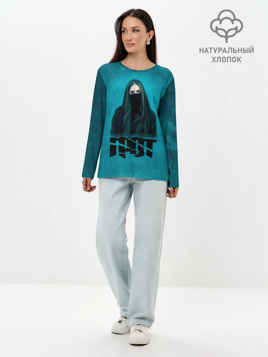 Лонгслив женский. Хлопок / Drummatix