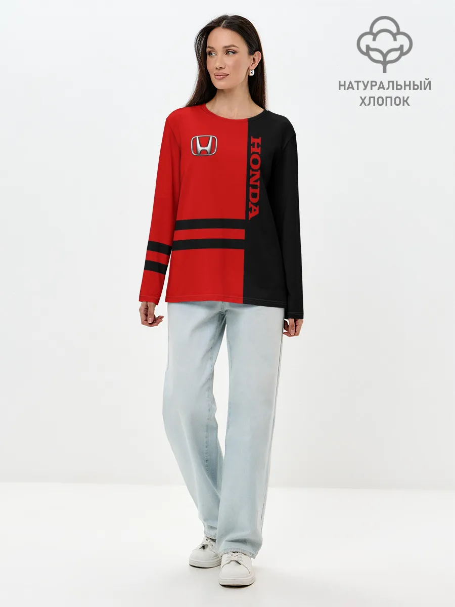 Лонгслив женский. Хлопок / Honda