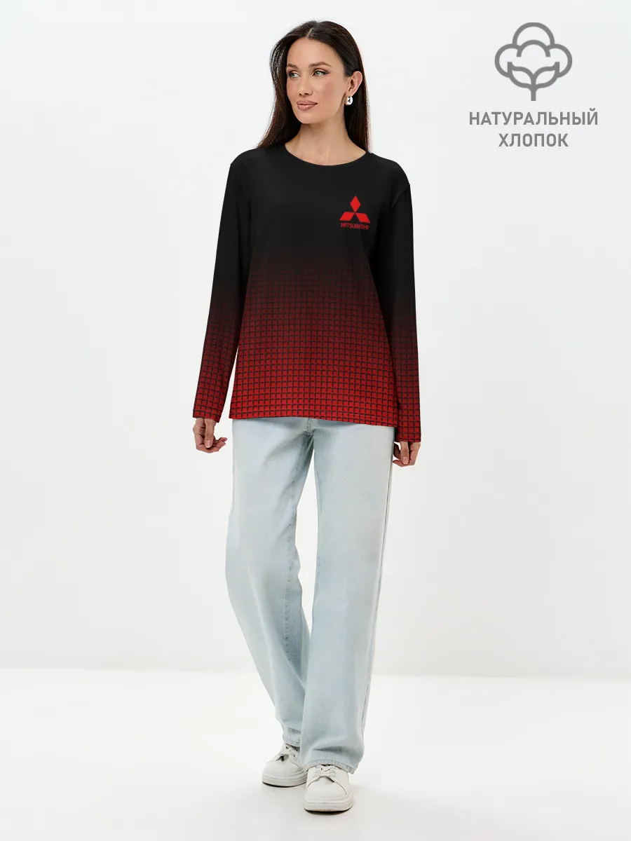 Лонгслив женский. Хлопок / MITSUBISHI SPORT