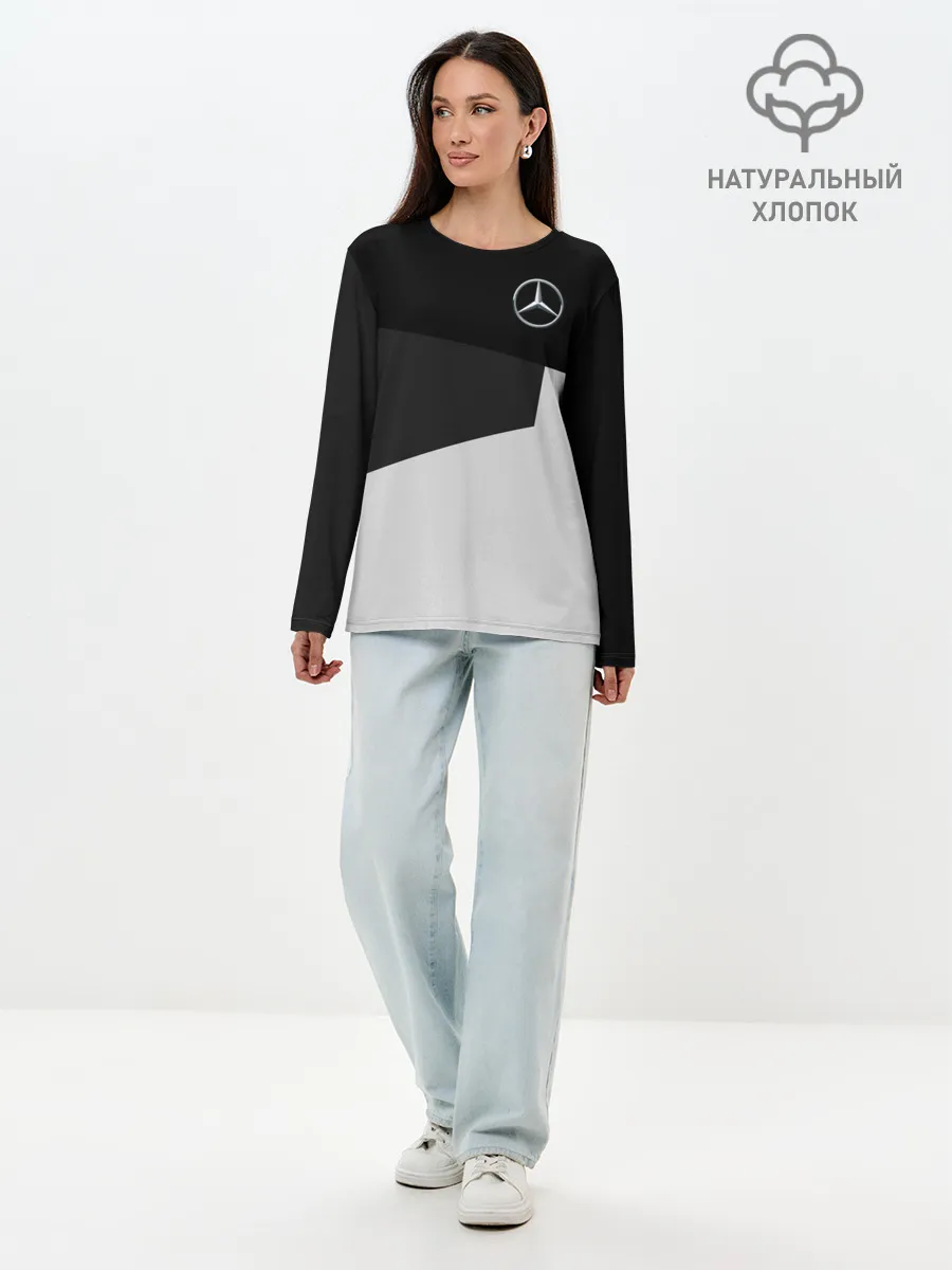 Лонгслив женский. Хлопок / MERCEDES BENZ SPORT