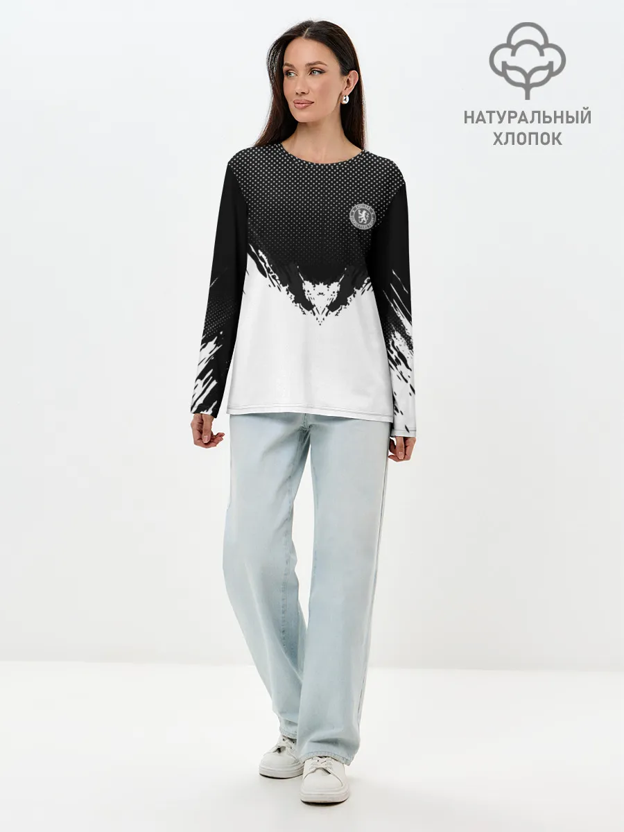 Лонгслив женский. Хлопок / Chelsea black 2018