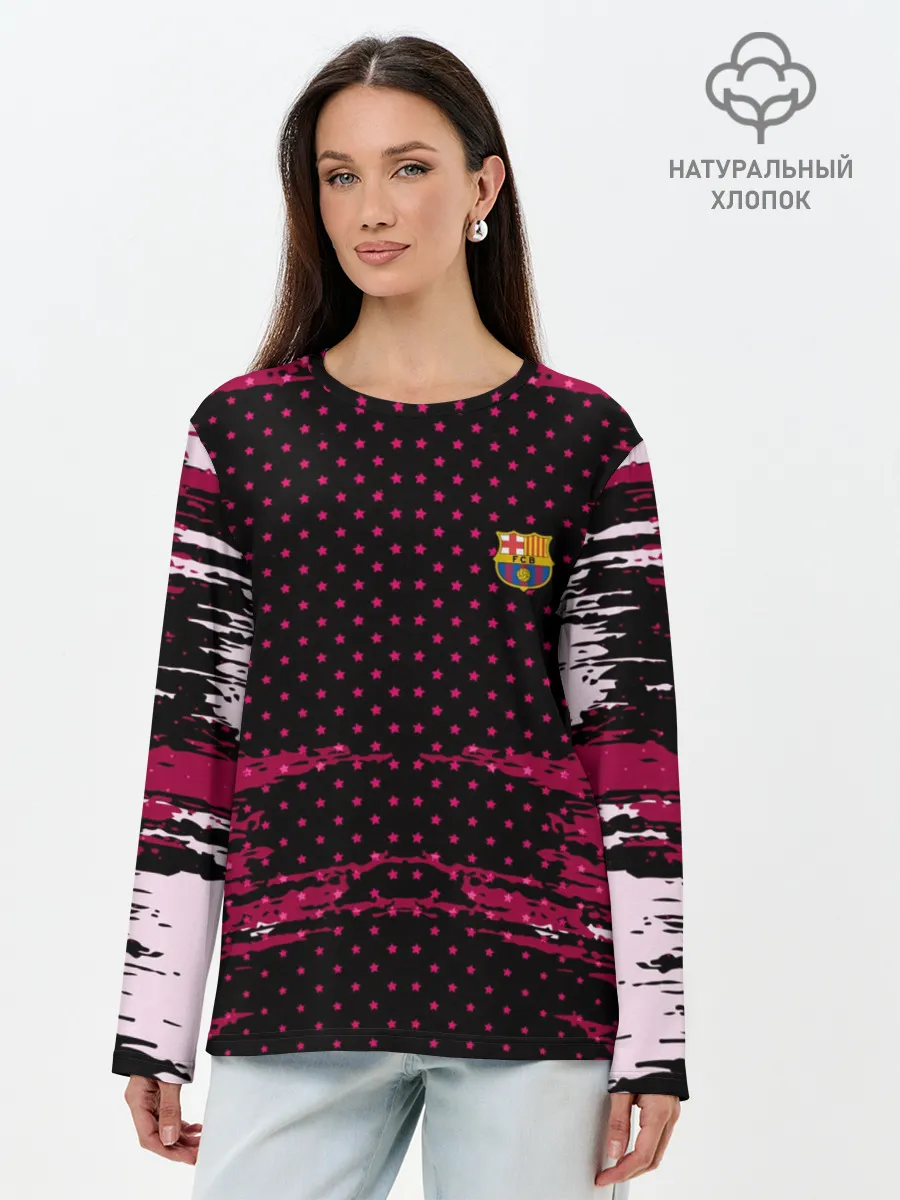 Лонгслив женский. Хлопок / Barcelona abstract collection