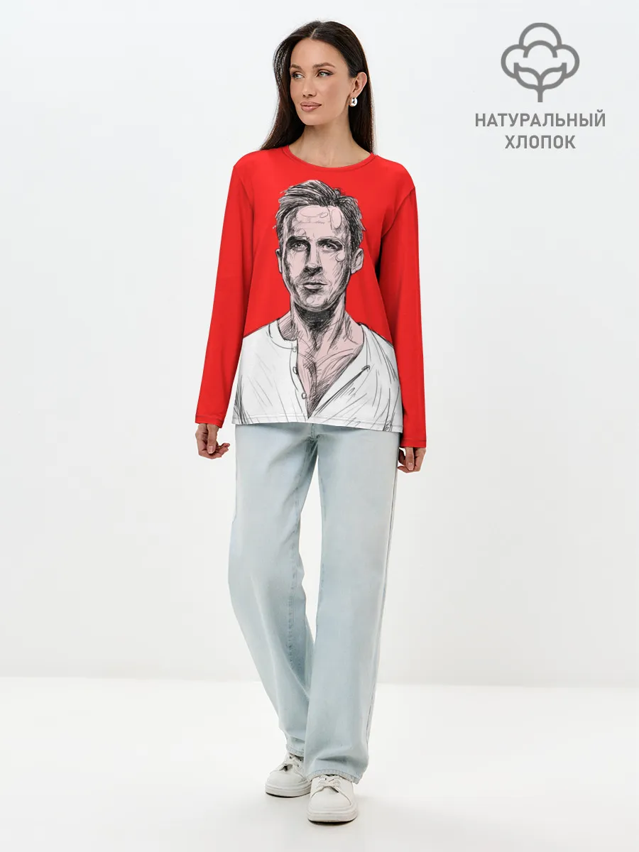 Лонгслив женский. Хлопок / Райан Гослинг_3