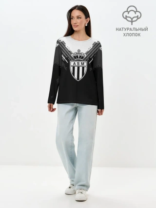 Лонгслив женский. Хлопок / Monaco abstract original