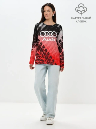 Лонгслив женский. Хлопок / Audi sport auto motors