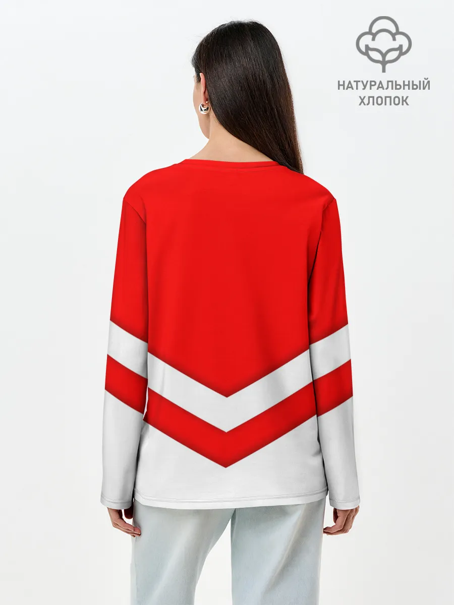 Лонгслив женский. Хлопок / Звезды и полосы