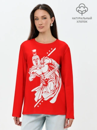 Лонгслив женский. Хлопок / Гладиатор
