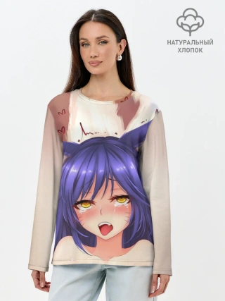 Лонгслив женский. Хлопок / Язык