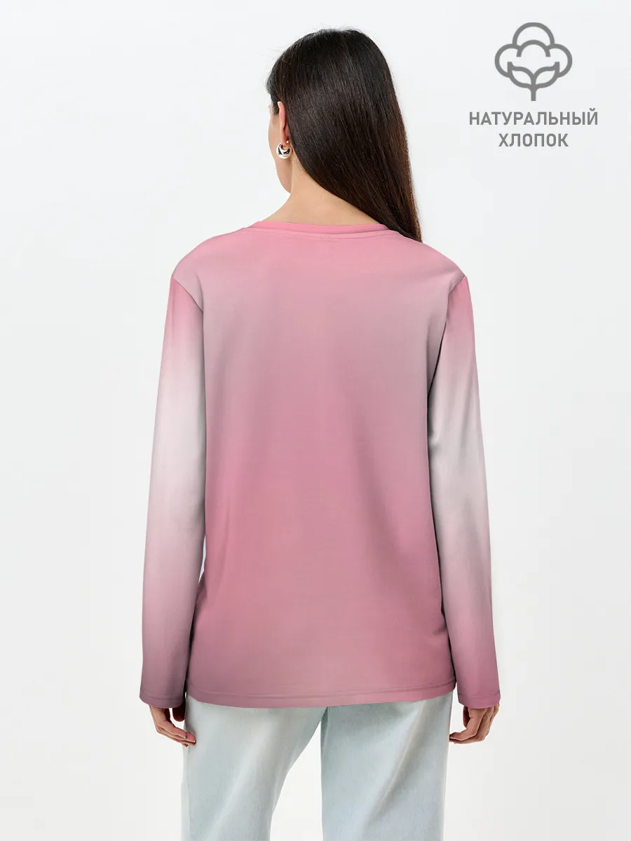 Лонгслив женский. Хлопок / Вампир Ахегао