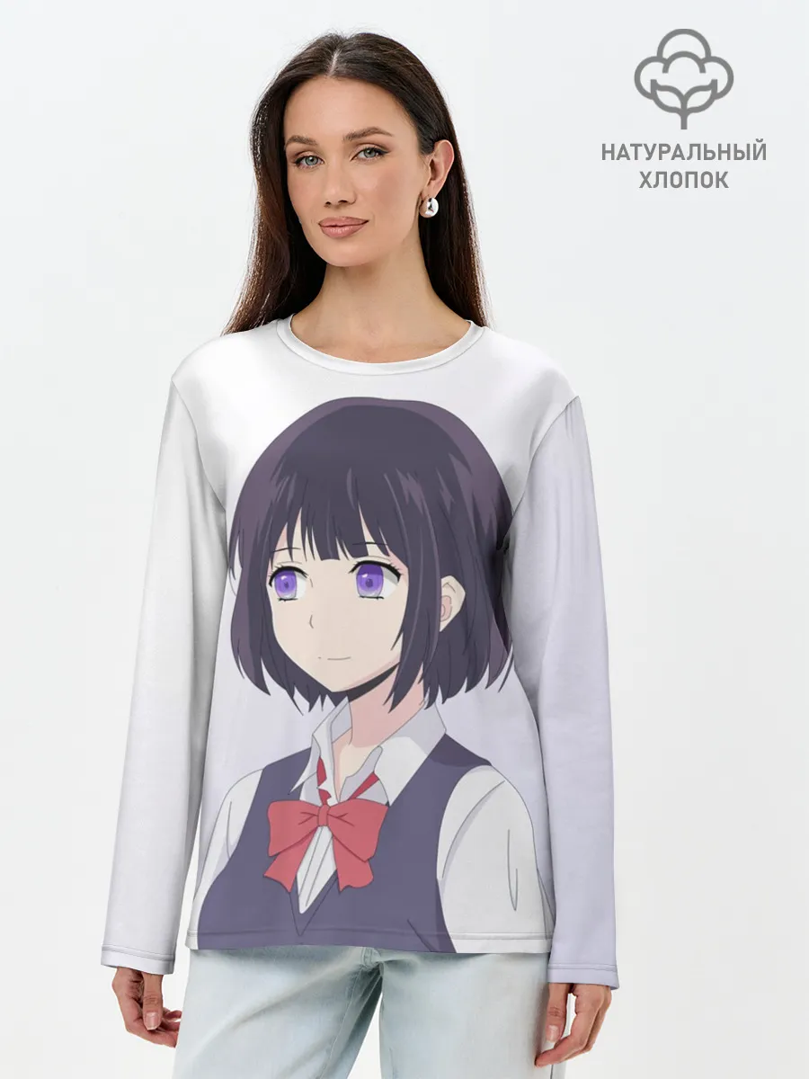 Лонгслив женский. Хлопок / Hanabi Yasuraoka