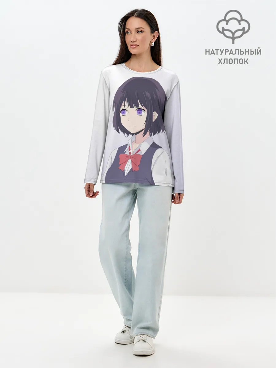 Лонгслив женский. Хлопок / Hanabi Yasuraoka