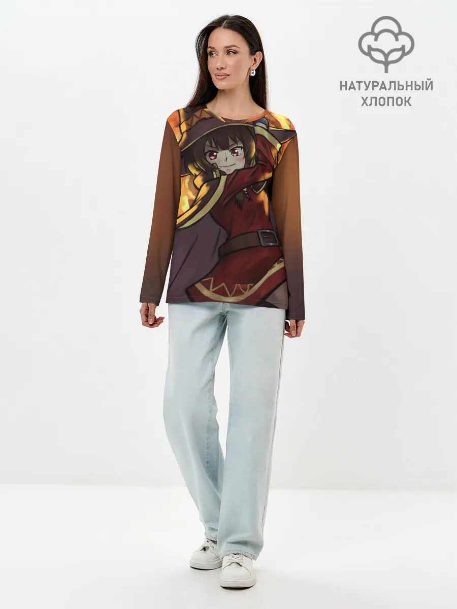 Лонгслив женский. Хлопок / Этот замечательный мир!