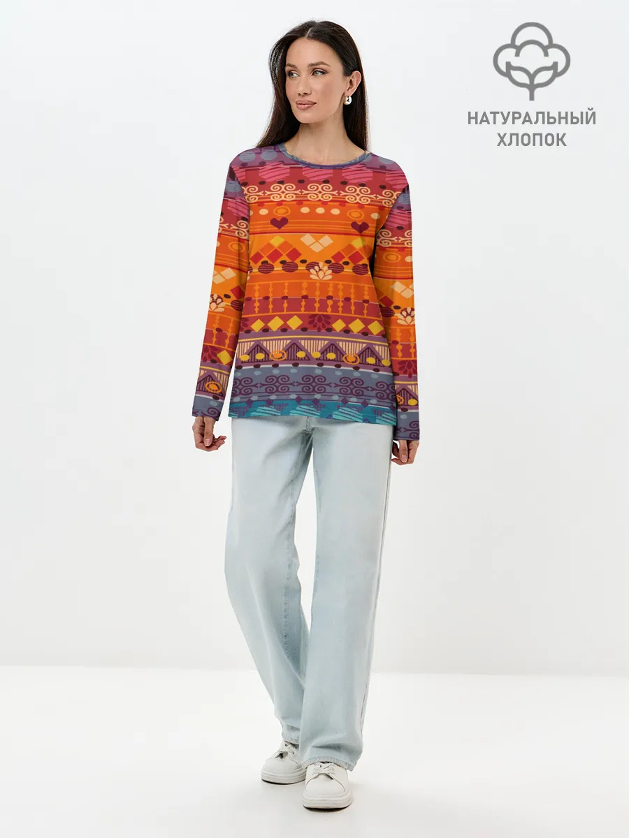 Лонгслив женский. Хлопок / mexico style