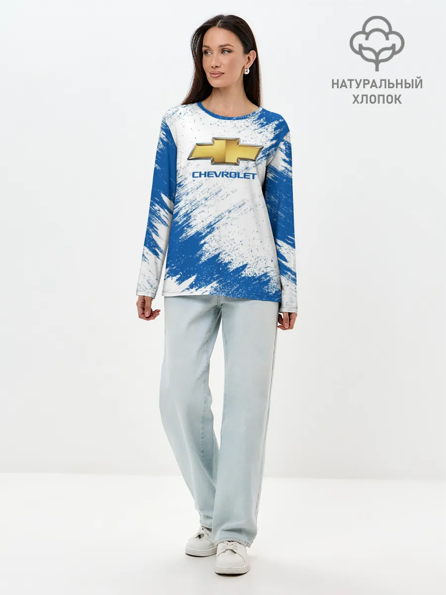 Лонгслив женский. Хлопок / Chevrolet