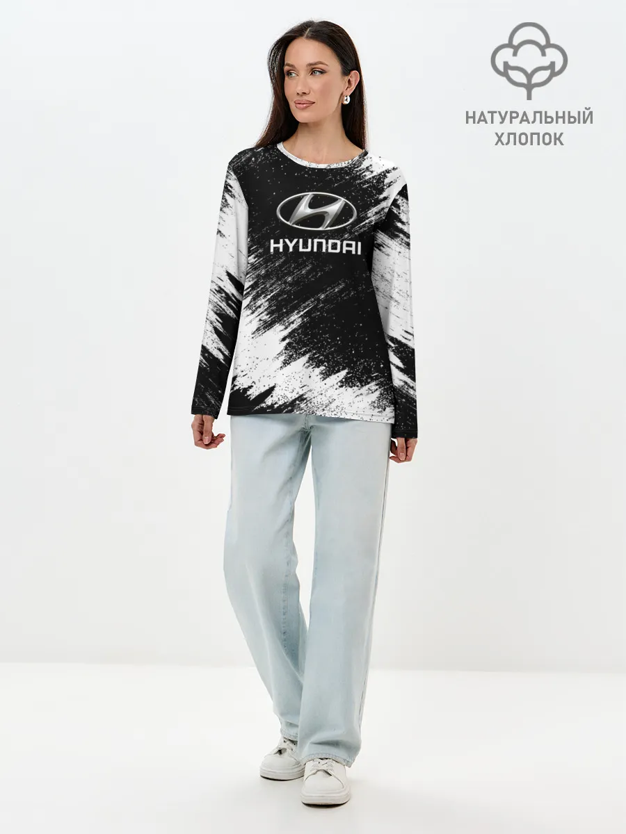 Лонгслив женский. Хлопок / HYUNDAI