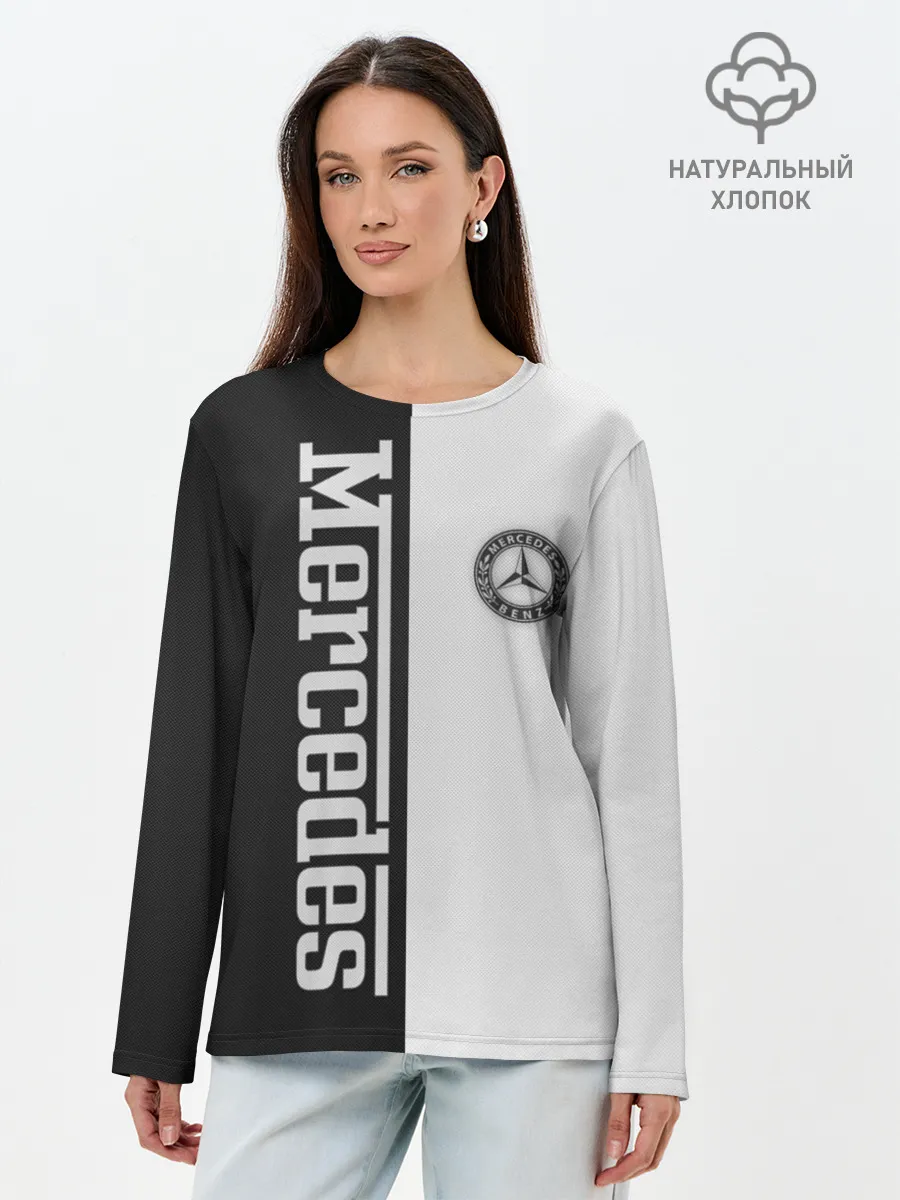 Лонгслив женский. Хлопок / Mercedes W&B
