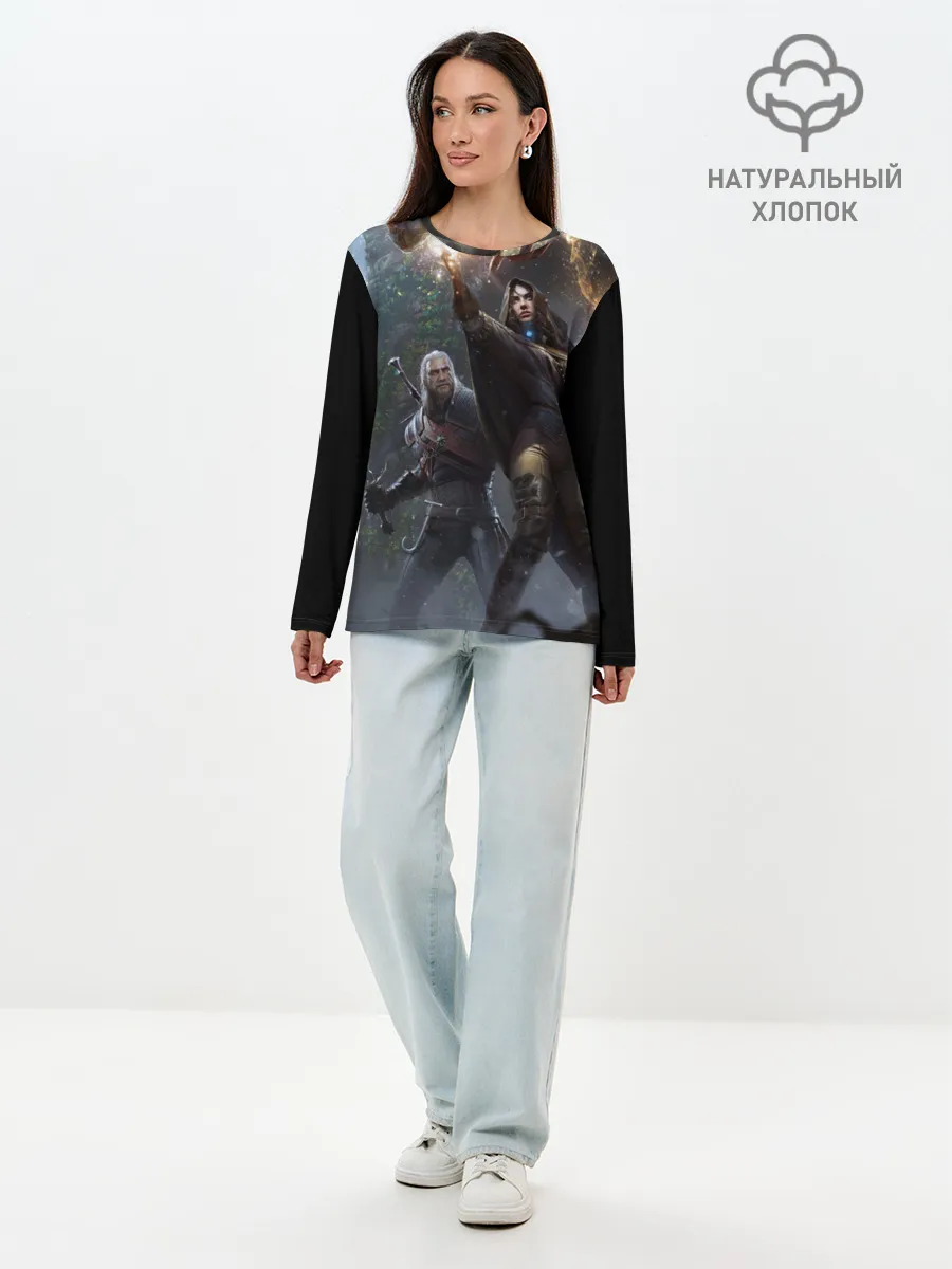 Лонгслив женский. Хлопок / Геральт и Йен