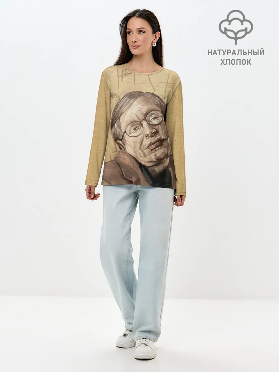 Лонгслив женский. Хлопок / Ученый