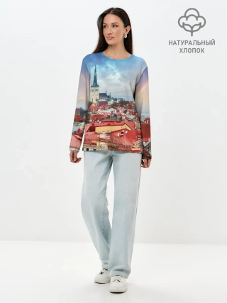 Лонгслив женский. Хлопок / Таллин