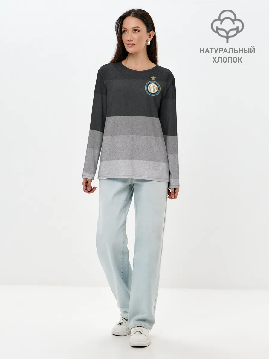 Лонгслив женский. Хлопок / Интер