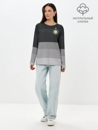 Лонгслив женский. Хлопок / Интер