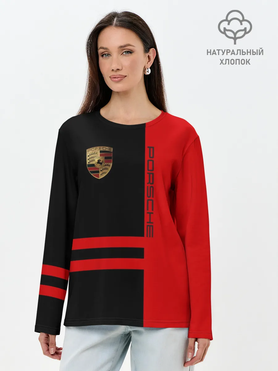 Лонгслив женский. Хлопок / Porsche