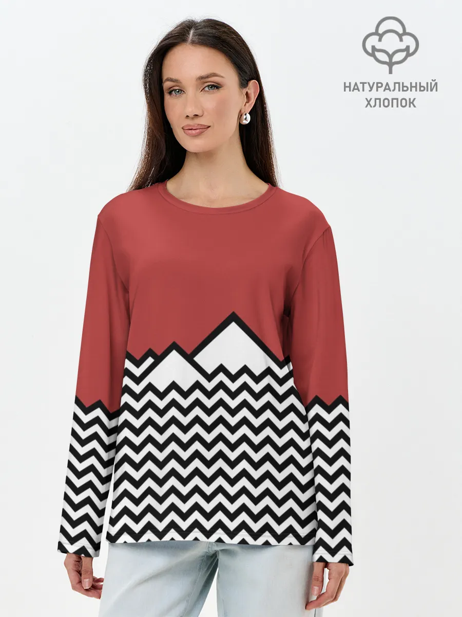 Лонгслив женский. Хлопок / Твин Пикс