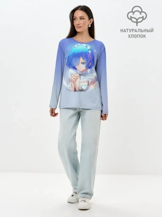 Лонгслив женский. Хлопок / Рем