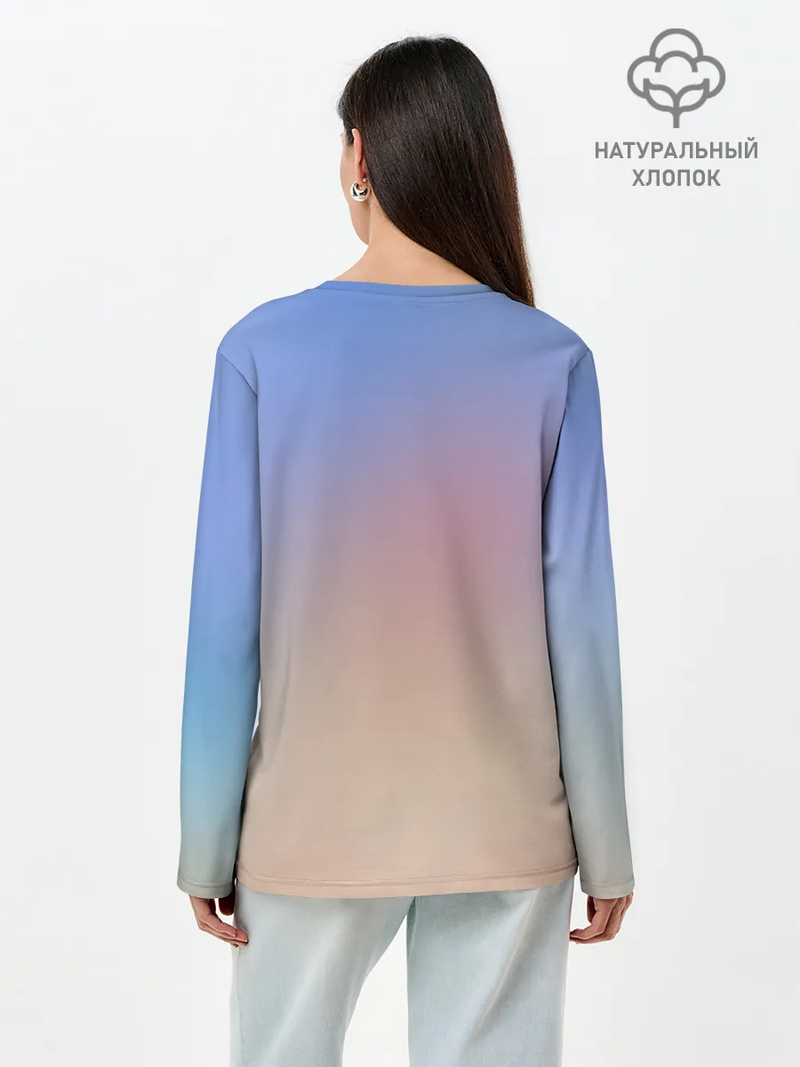 Лонгслив женский. Хлопок / Жизнь в другом мире с нуля