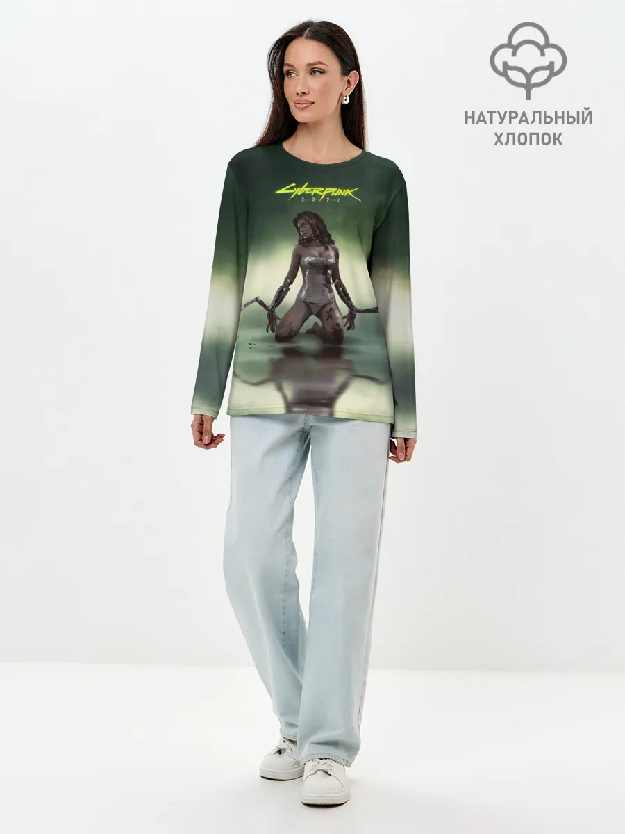 Лонгслив женский. Хлопок / Cyberpunk2077