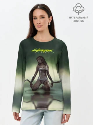Лонгслив женский. Хлопок / Cyberpunk2077