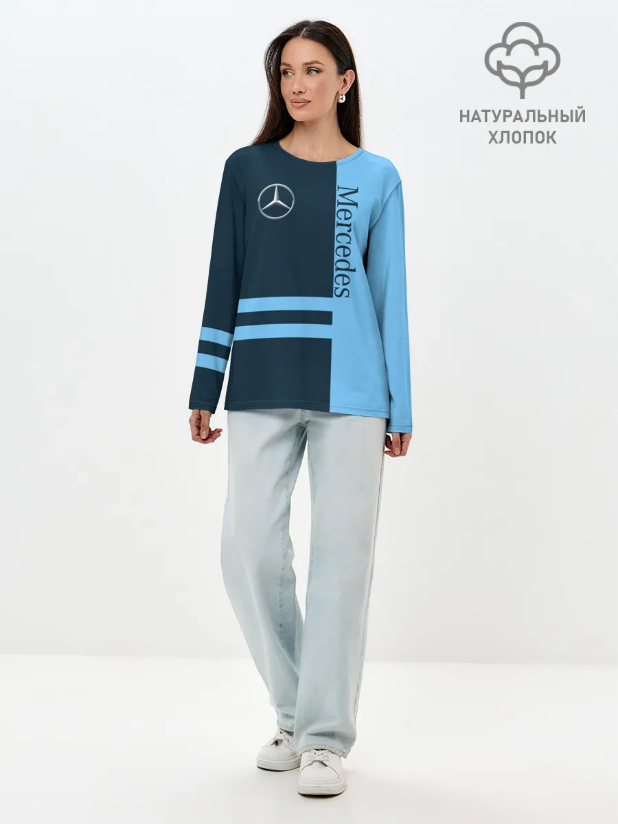Лонгслив женский. Хлопок / Mercedes