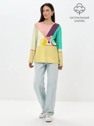 Лонгслив женский. Хлопок / Велосипед