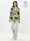 Лонгслив женский. Хлопок / Yellow camouflage