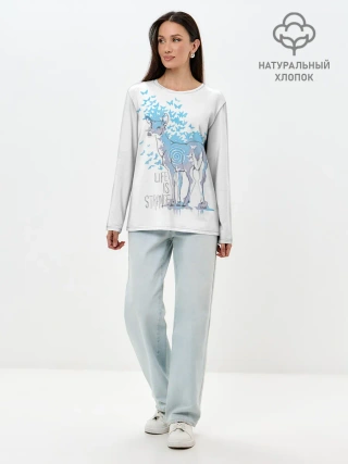 Лонгслив женский. Хлопок / Life is Strange. Олень