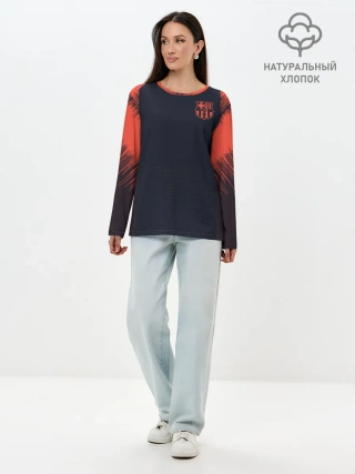 Лонгслив женский. Хлопок / Barcelona Training 18-19