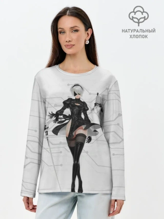 Лонгслив женский. Хлопок / NieR Automata 1