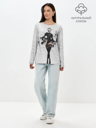 Лонгслив женский. Хлопок / NieR Automata 1