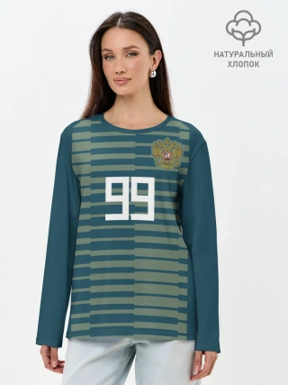 Лонгслив женский. Хлопок / Лунёв ЧМ 2018
