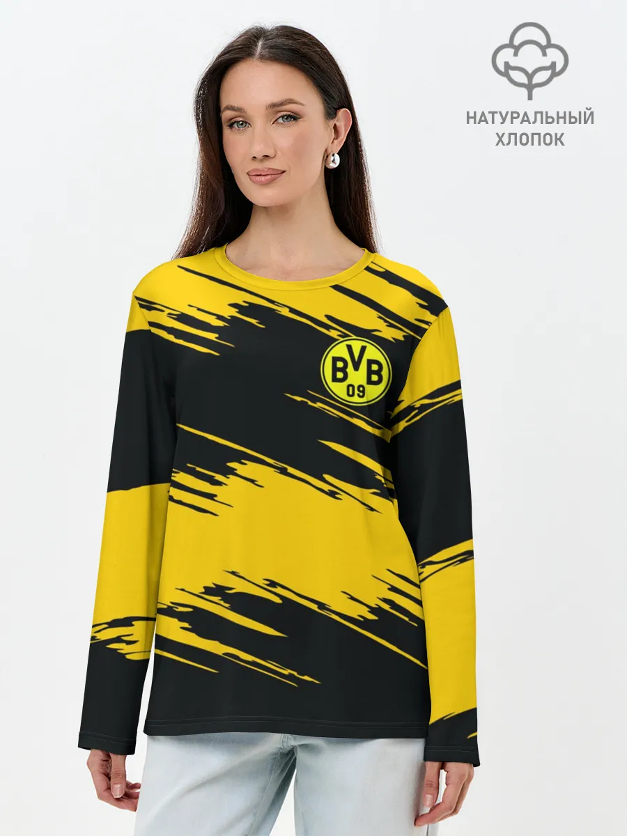 Лонгслив женский. Хлопок / Боруссия